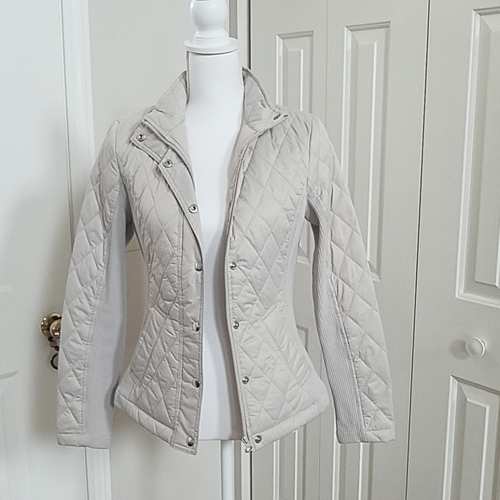 Cream quilted jacket